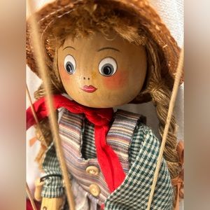 Vintage Marionette wooden doll